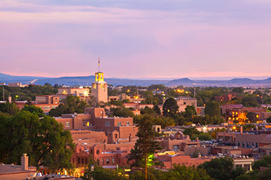 Santa Fe skyline at dusk