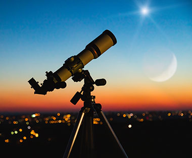 Telescope at dusk