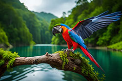 Parrot along the Amazon River