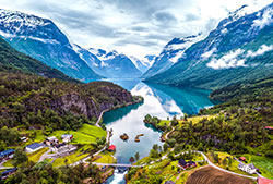 Beautiful view of Norway fjord