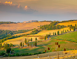 Tuscany hills late afternoon